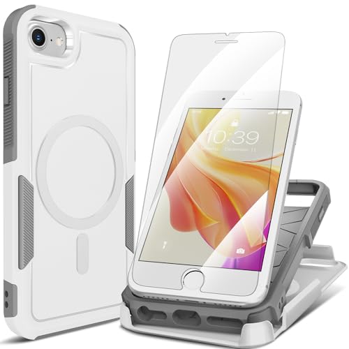 Coque iPhone SE Écran Cassé Évité Protection Blanche Rigide et Souple 2en1