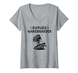 Photo Gallery donna wakeboard baby - futuro wakeboarder maglietta con collo a v Photo Gallery donna wakeboard baby - futuro wakeboarder maglietta con collo a v