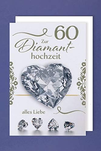 KE - Elegante Glückwunschkarte Zur Diamanthochzeit Produktbild-Vorschau 8