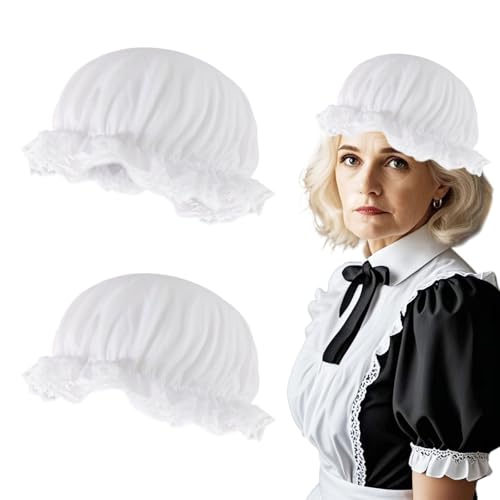 TUONYIS Lot de 2 chapeaux victoriens pour femme et fille, accessoire de costume matriarche et soubrette médiévale pour déguisement, cosplay