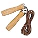 SPYMINNPOO Jumping Rope, Cowhide Wooden Handle Portable Highly Effective Skipping Rope for Fitness Exercise
