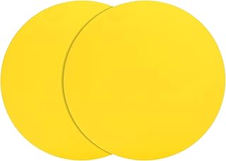 uxcell 2pcs Silicone Microwave Mat, 12 Inch Heat Resistant Oven Mat, Multi-Purpose Hot Pad, Dishwasher Safe, Silicone Trivet, Pot Holders, Splatter Guard (Yellow)