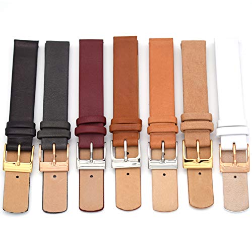 Pulseira de couro genuíno para relógio de substituição da Skagen em barra de mola de 14 mm