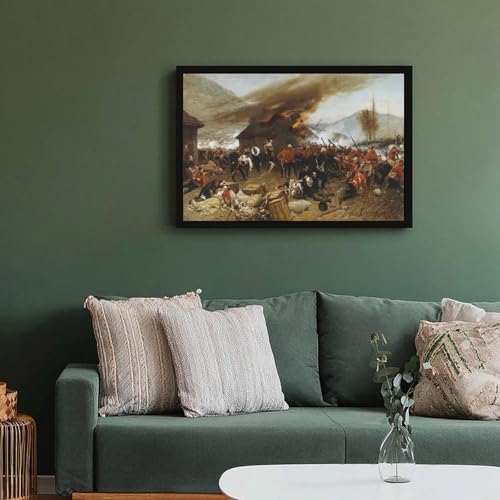 Tableau La Défense de Rorkes Drift par De Neuville | Impression sur Toile 30x45 cm