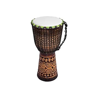 Mienloco Trommel Djembe Drum in zeer hoge kwaliteit incl. reistas (30cm)