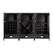 Bordeaux 3-Pc Wine Cabinet Modular Set with Tempered Glass Doors