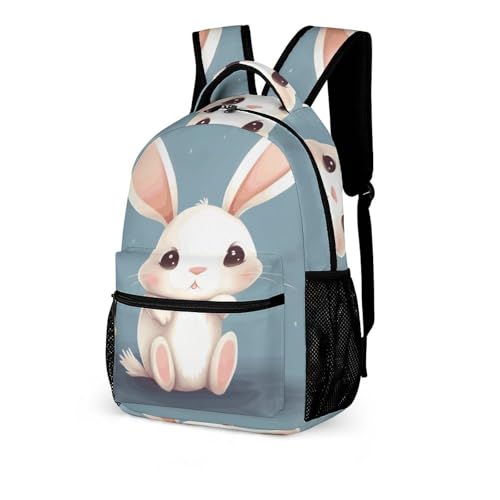 Cartoon Cute Bunny Backpack for Travel, Ultra Durable Small Bookbag Lightweight Daypack for Women Men4