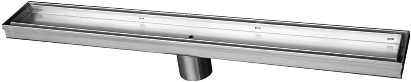 Naiture Brushed Stainless Steel 18" Tile-in Linear Shower Drain Naiture Brushed Stainless Steel 18" Tile-in Linear Shower Drain
