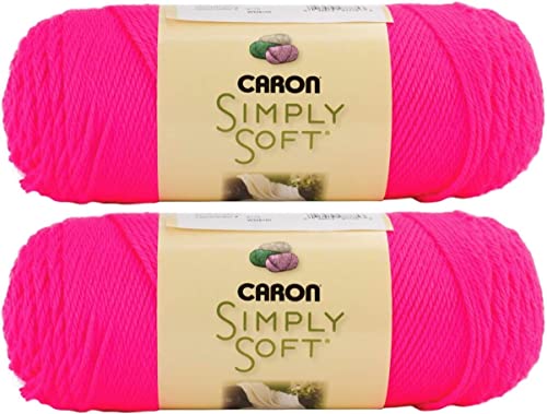 Image of Bulk Buy: Caron Simply Soft Yarn Solids (2-Pack) (Neon Pink)