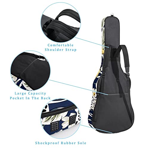 Étui rembourré pour guitare classique et acoustique Motif lys blanc dessiné à la main, Multicolore 04, 42.9×16.9×4.7 in… - Les Beatles, Paul McCartney, John Lennon, RIngo Starr, George Harrison Étui rembourré pour guitare classique et acoustique Motif lys blanc dessiné à la main, Multicolore 04, 42.9x16.9x4.7 in… – Image 4