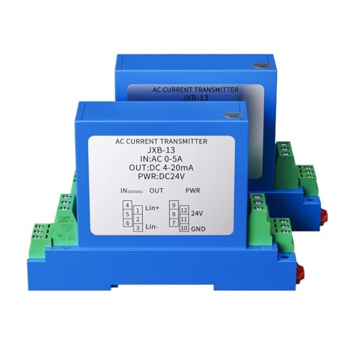 Transductor de corriente AC 0-7A, salidas 4-20MA, 0-10V, RS485, alimentación DC 24V 2