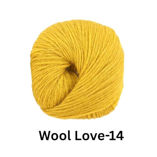 Image of VCR Golden Yellow Yarn, 25 Grams Hank, 85 Meters Length, 100% Merino Wool, Pack of 1, Shrink-Resistant Soft, Warm and Premium Wool Yarn for Knitting, Crochet and Craft Projects