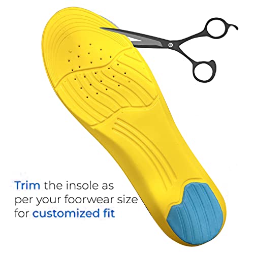 Image of Dr Foot Gel Insoles Pair | For Walking, Running, Sports Shoes | All Day Comfort Shoe Inserts With Dual Gel Technology | Ideal Full-Length Sole For Every Shoe For Unisex- 1 Pair (Size - L) (Pack of 2)