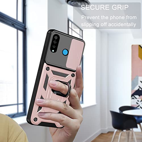 Coque anti-choc Huawei Nova 4E avec anneau support et protège-objectif - 7