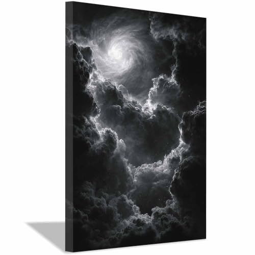 Tableau toile noir et blanc cadre 60x90cm habillage salon et cuisine