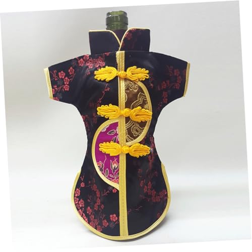 Bolsa de botella de vino de seda para transformar botellas simples en centros de mesa 5