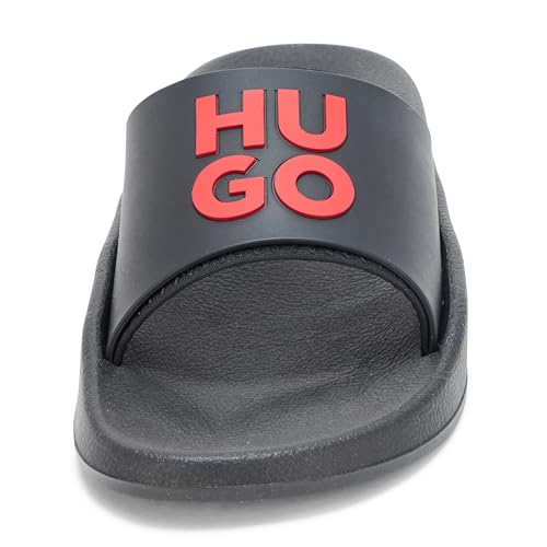 HUGO men's Stacked Logo Slide Sandal4