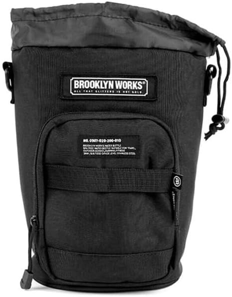 Brooklyn Works 3.8L Water Jug Pouch Carrier Bag with Strap Portable Outdoor Camping Picnic Storage Black