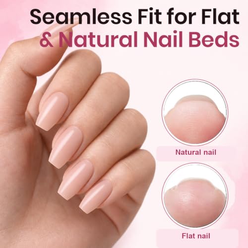 Image of Beetles Soft Gel Nail Tips Coffin Short 12 Sizes 288Pcs, Etched-free