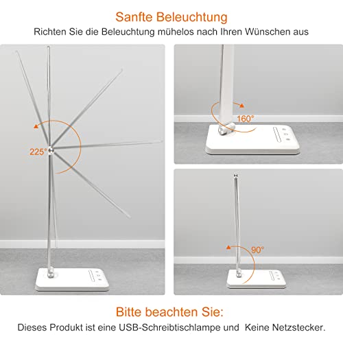 Schreibtischlampe whicow LED Tischlampe für Büro und Zuhause