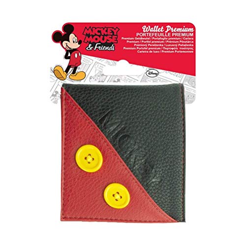 Portefeuille Mickey Mouse Disney haut de gamme finition premium polyuréthane bicolore