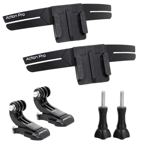 Image of Action Pro 3M Helmet Chin Mount Strap Compatible with GoPro Hero 13 /12 /11 /10 /9 /8 /7 /6 /5 /4, Insta360, DJI Osmo, SJCAM & Smartphones (Pack of 2)