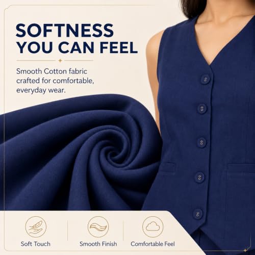 Image of Women Cotton Blend Western Co-Ord Set | Stylish Top & Pant Set for Women | Dress For Womens | Casual High Waist Solid Pant Outfit