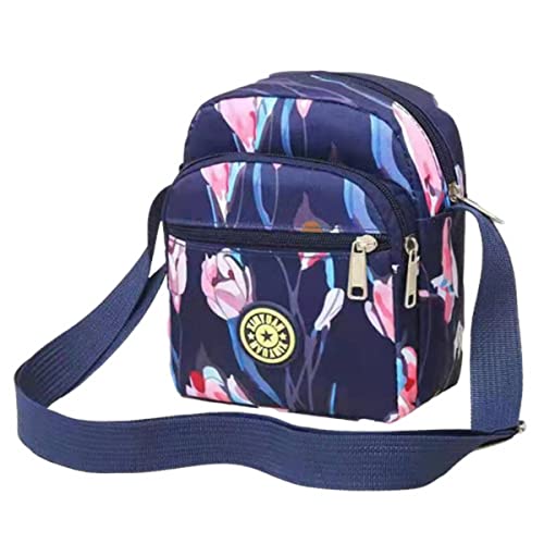 Image of MOMISY Women Mobile Messenger cellphone Bag Ladies Nylon Shoulder Cross Body Long Strap for College, Outing, Travelling, Work