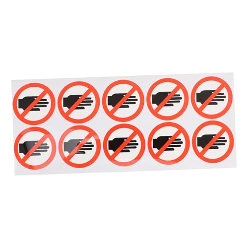 HOMSFOU Pegatina De No Tocar Adhesivos De Advertencia Pegatinas De Seguridad Para Dispositivos y Paredes Señal De Precaución Despegable Etiqueta De Seguridad Adhesiva