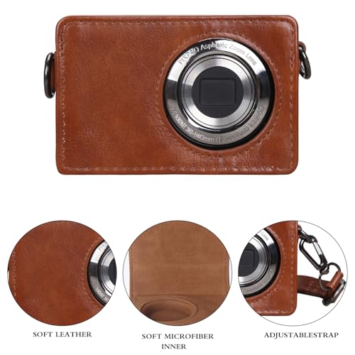 Funda para cámara Kodak PIXPRO PU cuero marrón miniatura 6