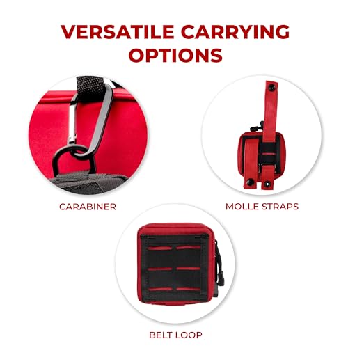 Image of 10 Pack Naloxone Belt Pouch for Opioid Overdose Kits | Professional Belt Attachment Design to Hold Naloxone | Custom Designed to Hold Two Naloxone Nasal Sprays & Accessories | Naloxone Not Included