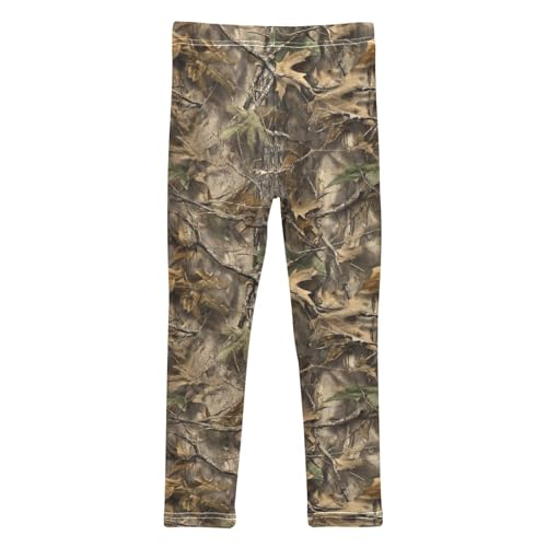 Girls Leggings Soft Toddler Ankle Length Bottoms Camo Kids Dance Yoga Pants 4-10 Years2