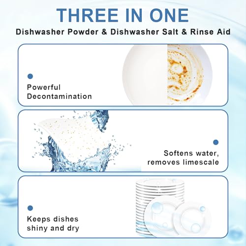 Image of Binbata Upgraded Eco Dishwasher Detergent Sheets Up To 32 Loads, Unscented Plastic Free Dishwashing Soap Strips With High Efficient Solid Enzyme, Leaving Dishes Sparkling Clean