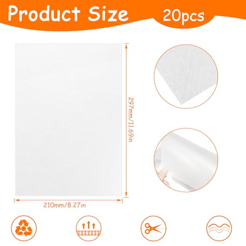 L&W Luck 20 Stück A4 Schrumpffolie Set,Shrink Plastic,Schrumpffolie zum Basteln für Schrumpffolie DIY Basteleien Dekorationen