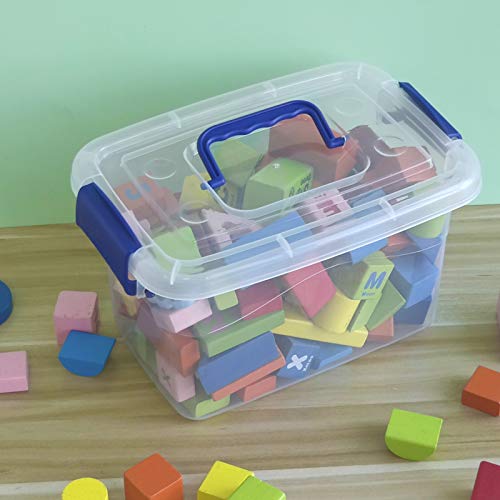 Nesmilers Small Plastic Storage Box With Lid, Clear Storage Box, Set Of 6 #TOP4