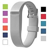 Fitbit Flex Adjustable Wristband - Fitbit Flex Silicone Replacement Secure Band with Chrome Watch Clasp and Fastener Buckle - Fix the Tracker Fall Off Problem