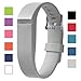 Fitbit Flex Adjustable Wristband - Fitbit Flex Silicone Replacement Secure Band with Chrome Watch Clasp and Fastener Buckle - Fix the Tracker Fall Off Problem