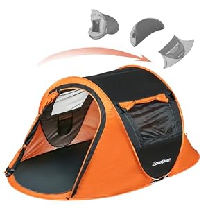 EchoSmile Instant Pop Up Camping Tent, 2/4/6 Person Easy Setup Tent