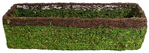 SuperMoss (29361 MossWeave Window Box Planter, Fresh Green with Wicker Rim, 30