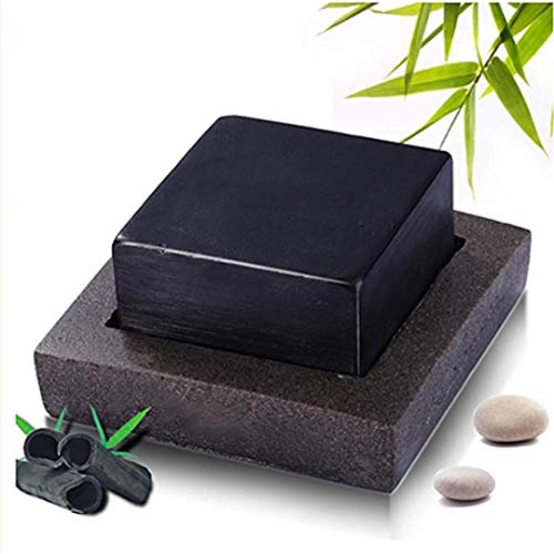 Natural Bamboo Activated Charcoal Soap Bar/Face & Body Moisturising Soap 100g / For Problem Skin Such as Acne and Eczema/With Dead Sea Mud/Witch Hazel To Clean And Detox Skin