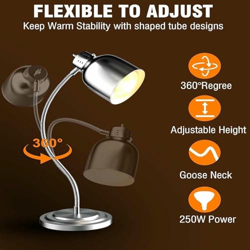 Lampe Chauffante Rotative à 360° et Extensible pour Chauffer vos Tables de Buffet