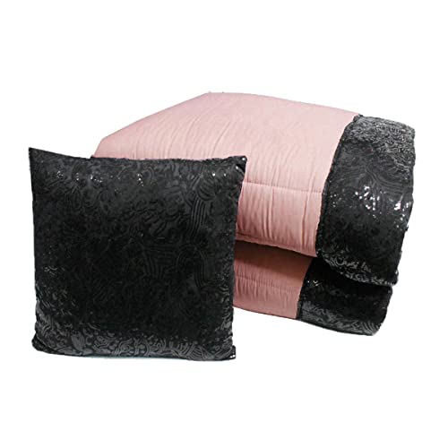 Russo Tessuti Trapunta Piumone Mirtilla Clarissa Invernale Matrimoniale Balza Specchio Cuscino-Rosa