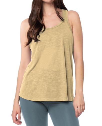 Image of Sexy Basics Women's Everyday Flowy Burnout Slub Racer Back Tanks | Active Workout Tops | Multi Packs & Colors