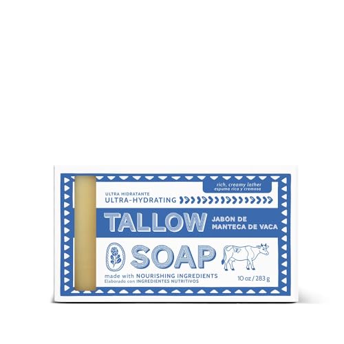 PROVENCE ESSENTIALS THE RUSTIC LANDS Natural Tallow Soap Bar, Ultra Hydrating Moisturizing Bar Soap,...