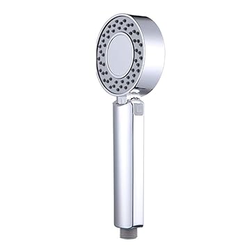 TONSYL Double-Sided Dual Function Shower Head Water Saving Round ABS Chrome Booster Bath Shower High Pressure Dual Function Douchekop Water Saving Douche Hoge Druk Handheld Handdouche