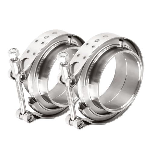 DOCAS 2.25 pouce 57.1mm Kit de Bride de Serrage en V-bande, V-Clamp Tuyau d'Echappement Pince en Acier Inoxydable pour Turbos, universel colliers...