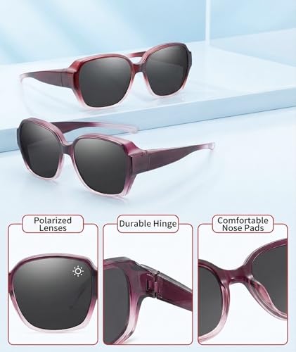 Image of 2Pcs Sunglasses Oversized for Women, Sunglasses Women; Fashion Accessory for Daily Styling and Travel, Oversized Sunglasses for Women with Flattering Design, Suitable for Various Face Shapes