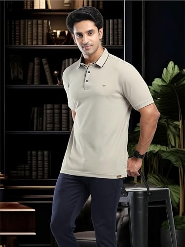 Image of STELLERS Men's Premium Softberry Pique Polo T-Shirt | Feather Touch Feel |Regular Fit| Odour Resistant| Anti-Static| Wrinkle Free | Quick Dry | Stretchable | Lightweight | Sweat-Proof