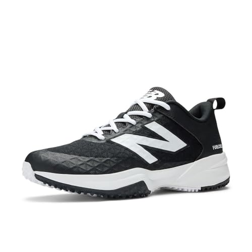 New Balance Men's FuelCell 4040 V8 Turf-Trainer Baseball Shoe, Black/White, 11.5 M