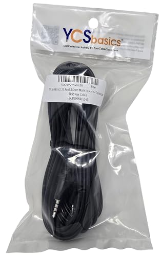 Cable Auxiliar TRRS 3.5mm Macho a Macho 7.62 m miniatura 4